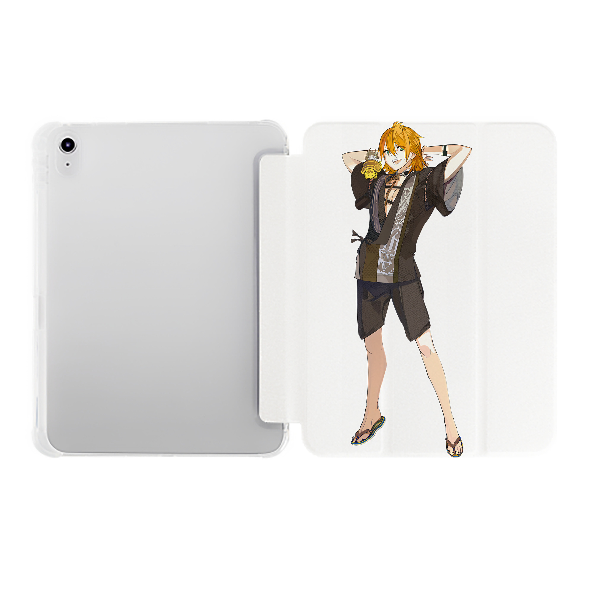 （画像用） 刀剣乱舞 Touken Ranbu IPad ケース ペン収納付き 三つ折りスタンド PUレザー×シリコン 対応機種9.5/10.5/10.9インチ